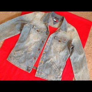 Tommy Hilfiger distressed women's denim jacket